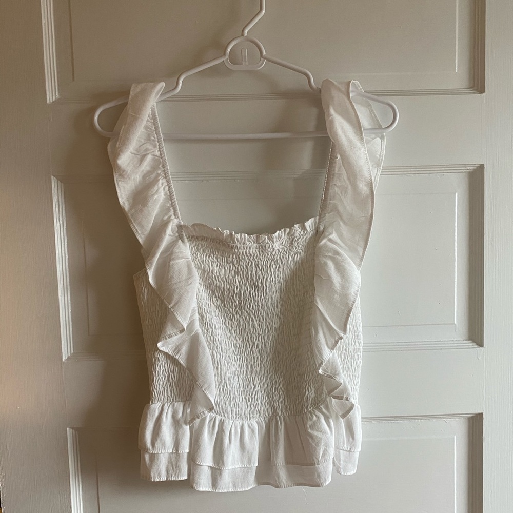 White Smocked CUTE Top